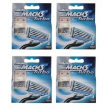 تیغ یدک ژیلت لیبل دار اصل مدل Mach 3 Turbo مجموعه 4 عددی