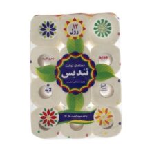 دستمال توالت تندیس مدل Flower بسته 12 عددی