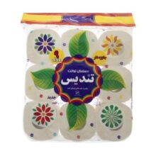 دستمال توالت تندیس مدل Flower بسته 9 عددی