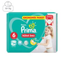 پوشک بچه پریما پمپرز شورتی prima pampers سایز 6 بسته 34 عددی