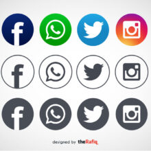 Icons for social networking vector illustration design