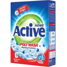 پودر ماشین لباسشویی اکتیو مدل Poly Wash مقدار 500 گرم