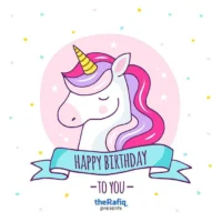 تم تولد تولدت مبارک یونیکورن