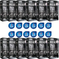 کاندوم ناچ کدکس مدل BLACK & DARK مجموعه 12 عددی به همراه کاندوم ناچ کدکس مدل بلیسر بسته 12 عددی