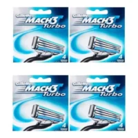 تیغ یدک اورجينال ژیلت مدل Mach 3 Turbo مجموعه 4 عددی