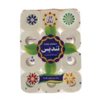 دستمال توالت تندیس مدل Flower بسته 12 عددی