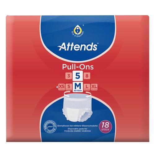 پوشک بزرگسال اتندز 5 قطره سایز Medium بسته 18 عددی