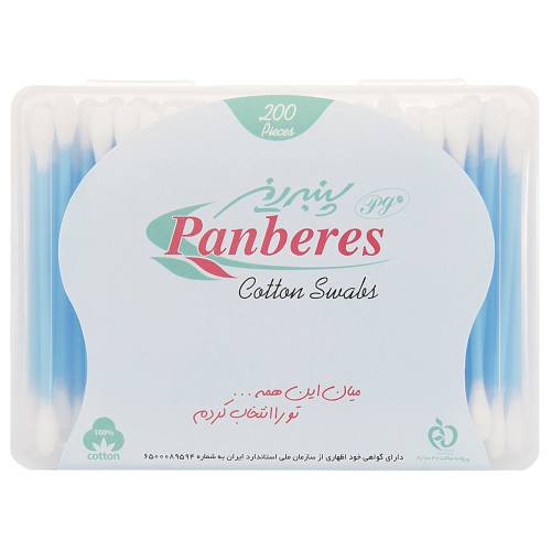 گوش پاک کن کتابی پنبه ریز بسته 200 عددی
