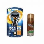 خود تراش ژیلت مدل Fusion Proglide Flexball همراه ژل اصلاح Fusion حجم 75 میلی لیتر