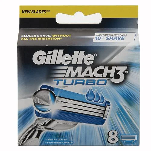 تیغ یدک 8 عددی ژیلت مدل Mach 3 Turbo 1 تیغ یدک 8 عددی ژیلت مدل Mach 3 Turbo