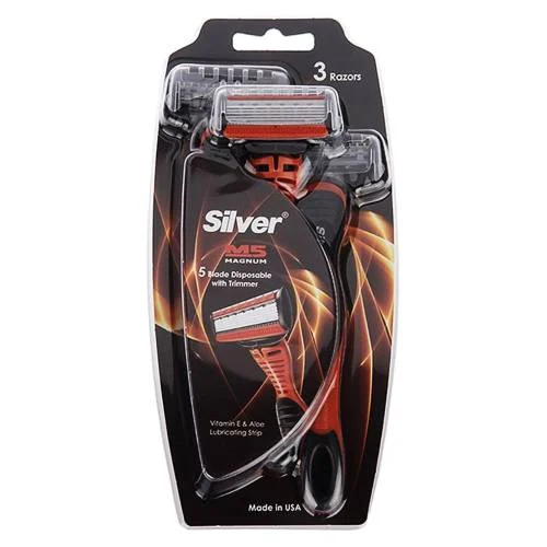 خود تراش مردانه 3 عددی سیلور مدل Magnum M5 1 خود تراش مردانه 3 عددی سیلور مدل Magnum M5