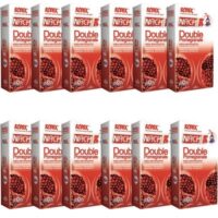 کاندوم ناچ کدکس مدل DOUBLE POMOGRANET مجموعه 12 عددی