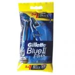 خود تراش ژیلت 5 عددی مدل Blue 2 Plus به همراه یک عدد Blue 3