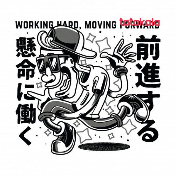 کار در حال حرکت سیاه و سفید | Working moving black and white
