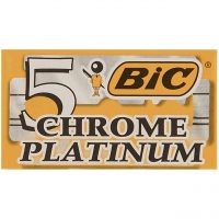 تیغ یدک سنتی بیک مدل Platinum Chromium Double Edge بسته ۵ عددی