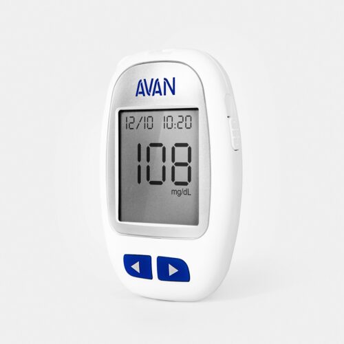 دستگاه تست قندخون آوان مدل AGM01 به همراه 100 عدد نوار تست قند خون