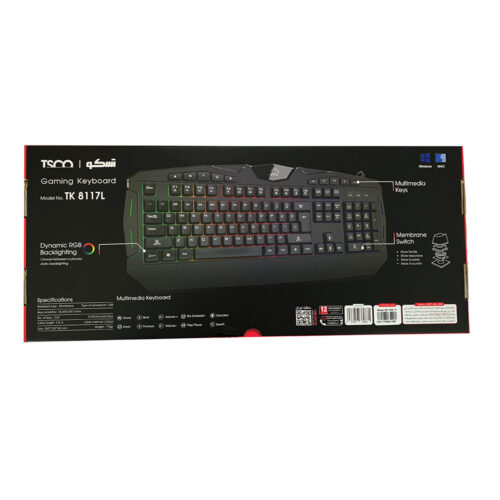 کیبورد مخصوص بازی تسکو مدل TK 8117 L