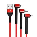 کابل تبدیل USB به MicroUSB/Lightning/USB-C تسکو مدل TC A100 طول 1.2 متر