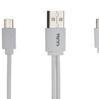 کابل تبدیل USB به microUSB  و لایتنینگ تسکو مدل TC-A28 طول 0.2 متر
