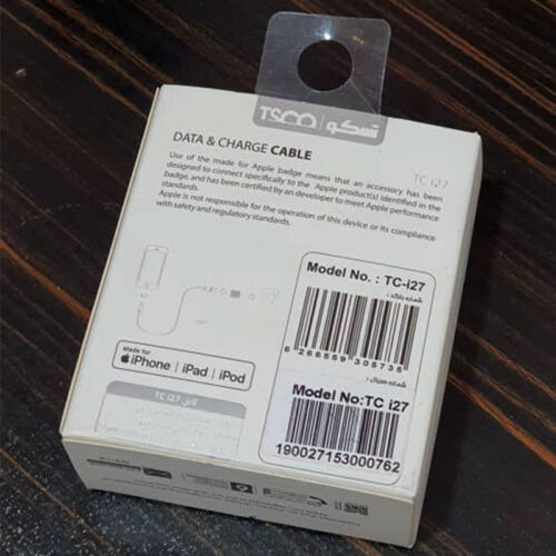 کابل تبدیل USB به لایتنینگ تسکو مدل TC i27 طول 1 متر