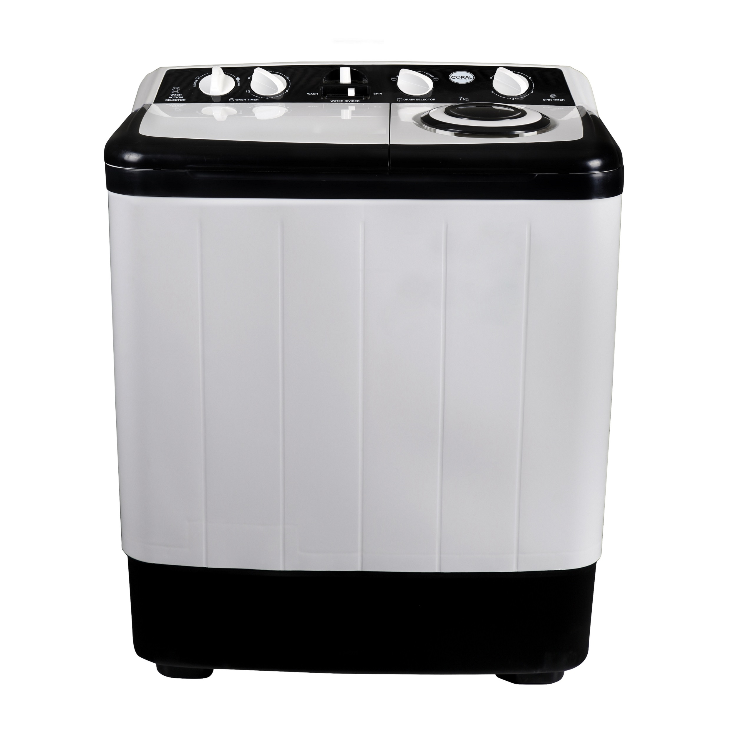 ماشین لباسشویی دوقلو کرال مدل TTW-96513D  ظرفیت 9.6 کیلوگرم