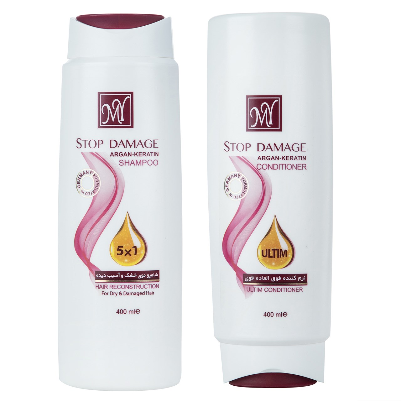 ست شامپو و نرم کننده مو مای مدل Stop Damage ست شامپو و نرم کننده مو مای مدل Stop Damage