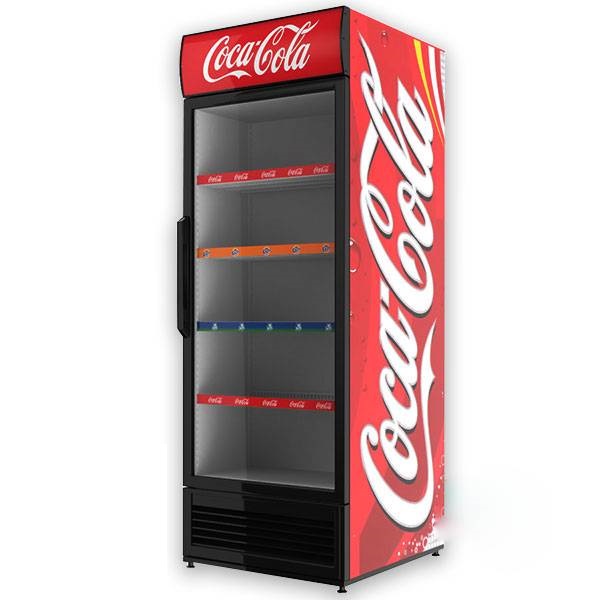 یخچال ویترینی ایستاده عرض 70 سانتی متر طرح کوکاکولا