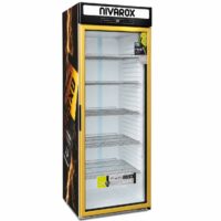 یخچال ویترینی عرض 70 تمام شیشه طرح VIP دور طلایی