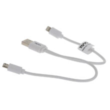 کابل تبدیل USB به microUSB  و لایتنینگ تسکو مدل TC-A28 طول 0.2 متر