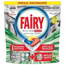 قرص ماشین ظرفشویی فیری مدلfairy Platinum Plus بسته 72 عددی