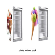 فریزر ایستاده ویترینی تک درب  عرض 70 سانتی متر